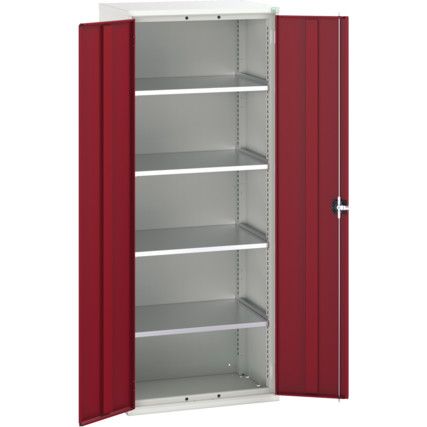 Verso Storage Cabinet, 2 Doors, Red, 2000 x 800 x 550mm