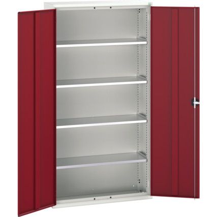 Verso Storage Cabinet, 2 Doors, Red, 2000 x 1050 x 350mm