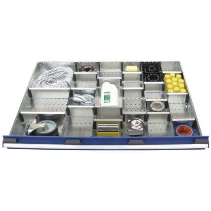 cubio, Divider Kit, Steel, Galvanised, 1050x750x52mm, 23 Compartments