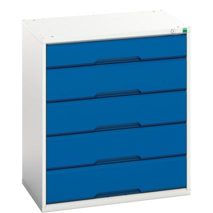 Verso Drawer Cabinet, 5 Drawers, Blue/Light Grey, 900 x 800 x 550mm