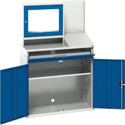 Verso, Computer Workstation, Blue/Light Grey, 1650mm x 1050mm x 550mm