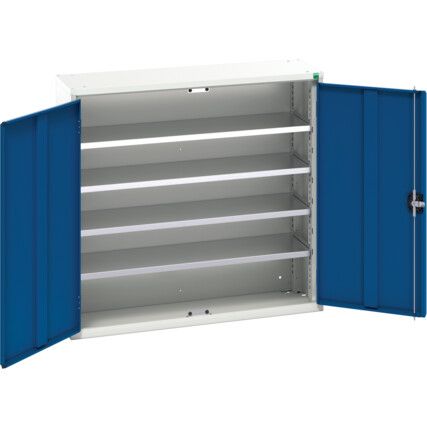 Verso Parts Bin Cupboard, 2 Doors, Blue, 1000 x 1050 x 350mm