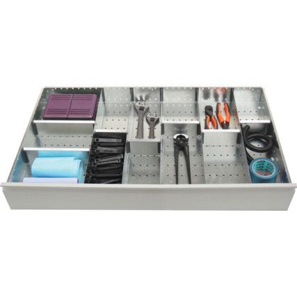 cubio, Divider Kit, Steel, Galvanised, 1050x650x77mm, 13 Compartments