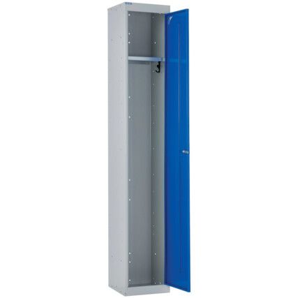 PPE Locker, Single Door, Blue, 1800 x 300 x 450mm