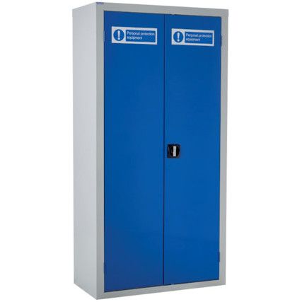PPE Cupboard, 2 Doors, Blue, 1800 x 900 x 460mm