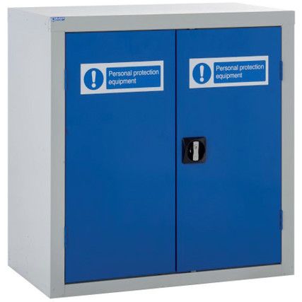 PPE Cupboard, 2 Doors, Blue, 900 x 900 x 460mm
