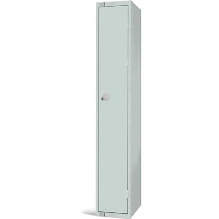 Compartment Locker, Single Door, Mid Grey, 1800 x 300 x 300mm