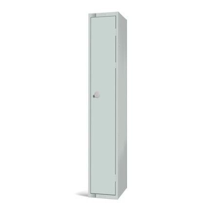 Compartment Locker, Single Door, Mid Grey, 1800 x 300 x 450mm