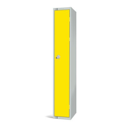 Compartment Locker, Single Door, Yellow, 1800 x 300 x 450mm