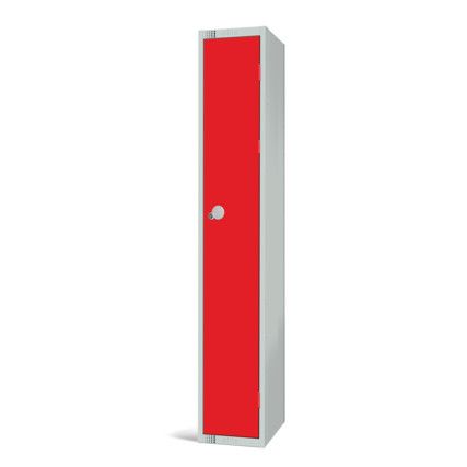 Compartment Locker, Single Door, Red, 1800 x 450 x 450mm