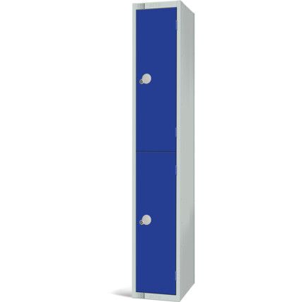 Compartment Locker, 2 Doors, Blue, 1800 x 300 x 300mm