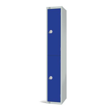 Compartment Locker, 2 Doors, Blue, 1800 x 300 x 450mm