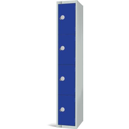 Compartment Locker, 4 Doors, Blue, 1800 x 300 x 300mm