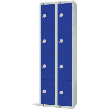 Compartment Locker, 8 Doors, Blue, 1800 x 600 x 300mm, Nest of 2