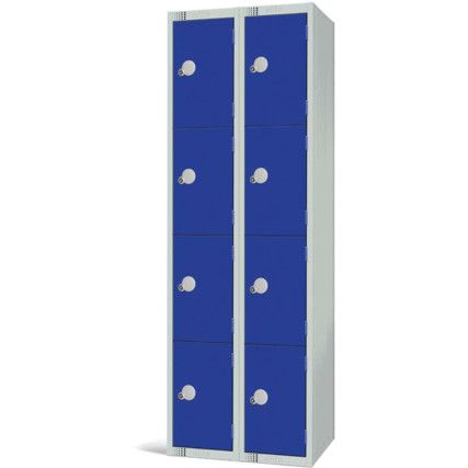 Compartment Locker, 8 Doors, Blue, 1800 x 600 x 450mm, Nest of 2