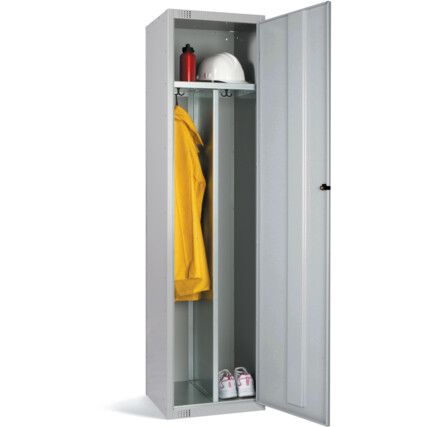 Clean and Dirty Lockers, Single Door, Mid Grey, 1800 x 450 x 450mm