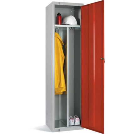 Clean and Dirty Lockers, Single Door, Red, 1800 x 450 x 450mm