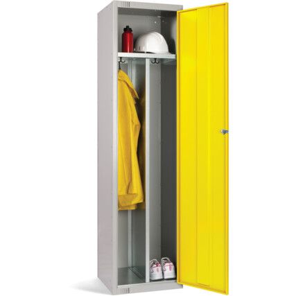 Clean and Dirty Lockers, Single Door, Yellow, 1800 x 450 x 450mm