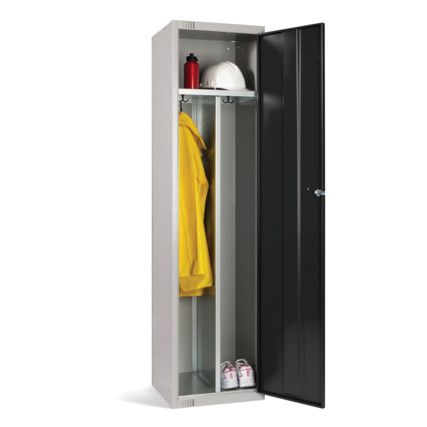 Clean and Dirty Lockers, Single Door, Black, 1800 x 450 x 450mm