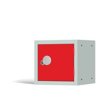 Cube Locker, Single Door, Red, 300 x 300 x 300mm