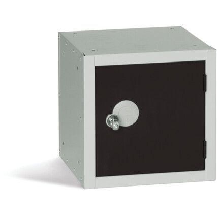 Cube Locker, Single Door, Black, 300 x 300 x 300mm