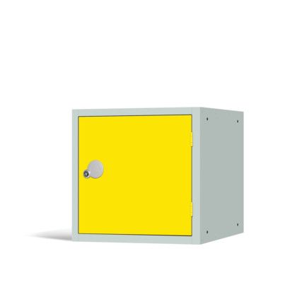 Cube Locker, Single Door, Yellow, 450 x 450 x 450mm