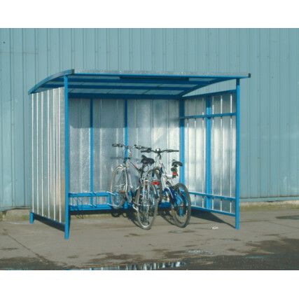 Bike Shelter, Steel/PVC, Blue, 2600 x 2480 x 2230mm, 7 Bike Capacity