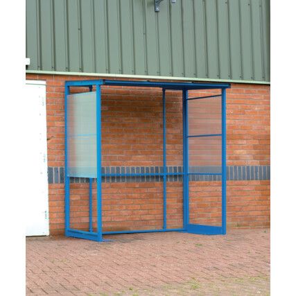 Smoking Shelter, Steel/Plastic, Blue, 1980 x 1250 x 2040mm
