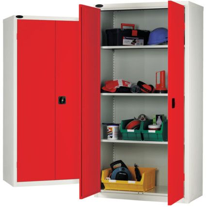 Storage Cabinet, 2 Doors, Red, 1780 x 915 x 460mm