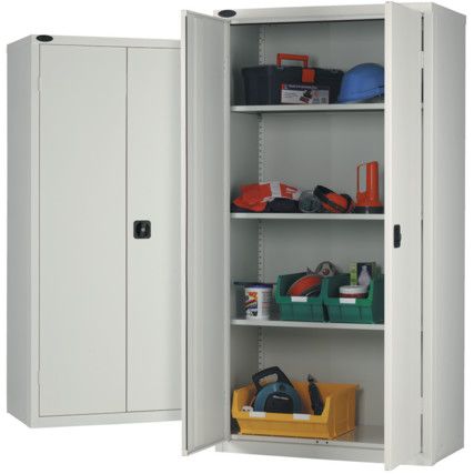 Storage Cabinet, 2 Doors, Silver, 1780 x 915 x 460mm