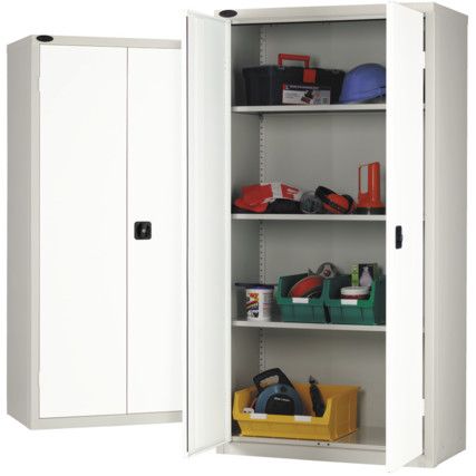 Storage Cabinet, 2 Doors, White, 1780 x 915 x 460mm