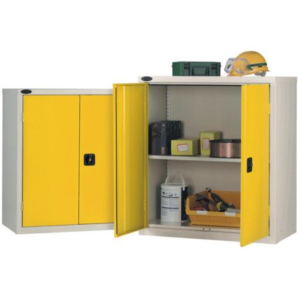 Storage Cabinet, 2 Doors, Silver, 1015 x 915 x 460mm