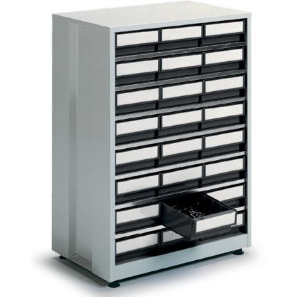 Grey 24 Drawer High Density Cabinet 410mm x 605mm x 870mm