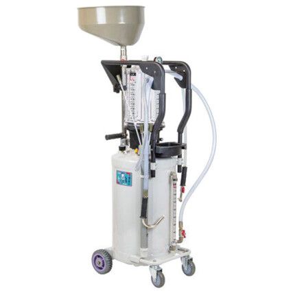 Oil Drainer Gravity Feed, 80L, Steel, Compatible with Oils/Fuels/Some Acids & Alkalis/Chemicals