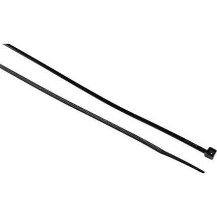 Cable Ties, Black, 2.5x200mm (Pk-100)