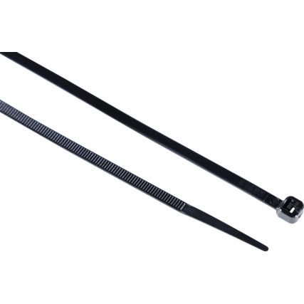 Cable Ties, Black, 3.6x140mm (Pk-100)