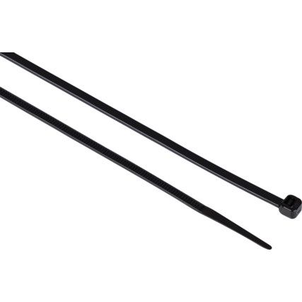 Cable Ties, Black, 3.6x300mm (Pk-100)