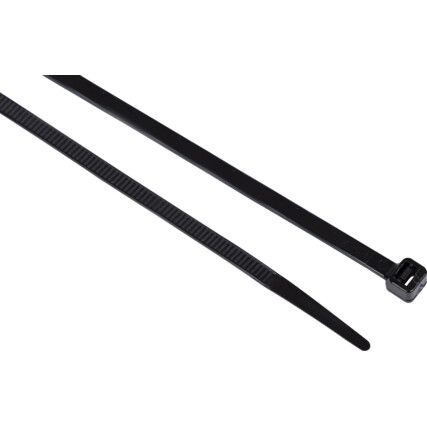 Cable Ties, Black, 4.8x200mm (Pk-100)