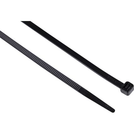 Cable Ties, Black, 4.8x370mm (Pk-100)