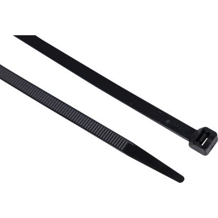 Cable Ties, Black, 7.6x370mm (Pk-100)