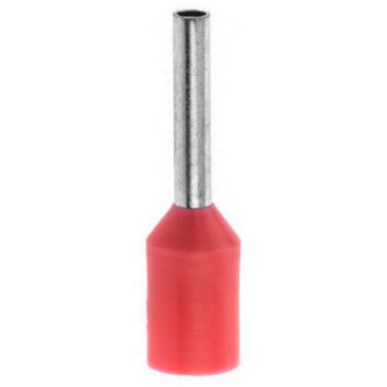 Bootlace Ferrule, Insulated Terminal, Red French Coding 1.0mm x 8f (Pk-500)