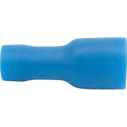 6.30mm FULLY INSULATED BLUE FEMALE PUSH-ON (100) 