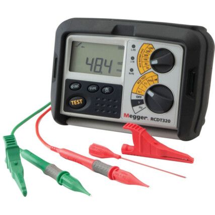 RDCT320 Residual Current Tester (RCD)10, 30, 100, 300, 500,1000 mA - 50-280V