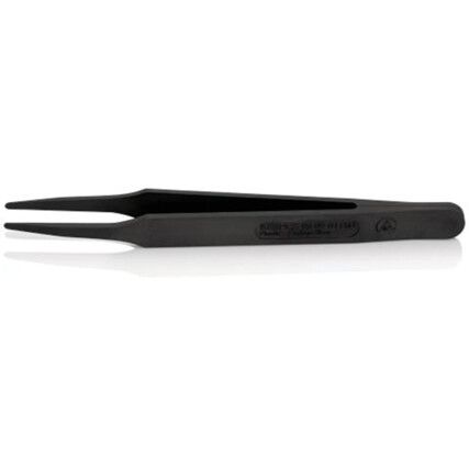 92 09 01, ESD Plastic Tweezers, Black, 115mm