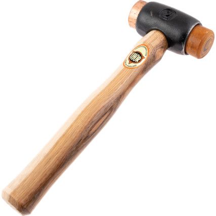 Copper / Rawhide Hammer, 37g, Wood Shaft, Replaceable Head