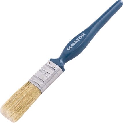 1in., Flat, Natural Bristle, Angle Brush, Handle Wood