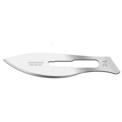 0111 No.24 CARBON STEEL SURGICAL BLADES (BOX-100)