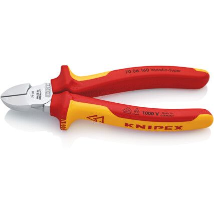 70 06 160, 160mm Side Cutters, Insulated Handle, 4mm Cutting Capacity