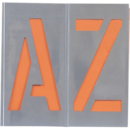 Letters A to Z, Brass, Stencil, 40mm, Set of 26