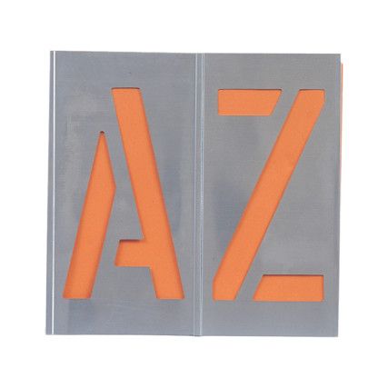 Letters A to Z, Brass, Stencil, 65mm, Set of 26